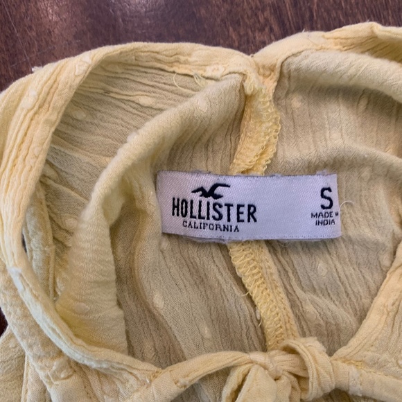 Hollister Yellow Layered Adjustable Spaghetti Strap Blouse Small - Picture 2 of 6